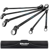 DURATECH Extra Long Flex-Head Ratcheting Wrench Set, 6-Piece, Metric | Double Box End Wrench Set,...