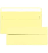CINSOEN 50 Pack Light Yellow #10 Business Envelopes, Standard Envelopes Self Seal, 4 1/8 x 9 1/2 ...
