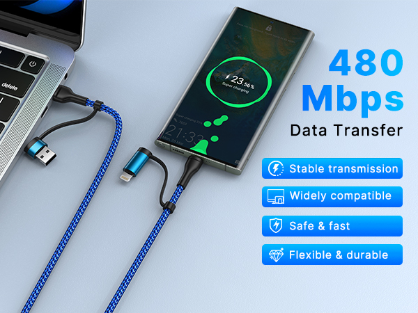 USB C Multi Fast Charging Cable