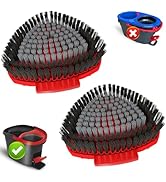Bublador 2 Pack Scrubber Mop Replace Head Compatible with O Cedar EasyWring 1 Tank,Spin Replaceme...