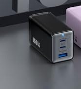 150W USB C Charger Block,GaN III Compact Foldable Wall Charger 3 Port Fast Charging Station