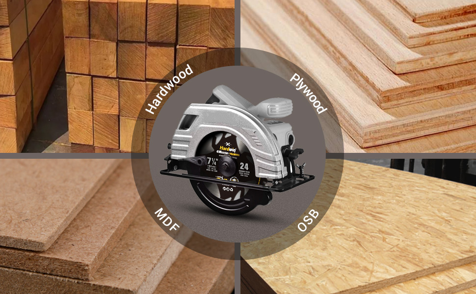 6.5 24T Cutting various types of wood