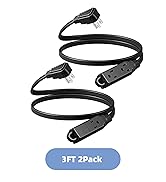 DEWENWILS 3 Outlet Extension Cord with Flat Plug, 3FT 16/3 Awg Grounded Power Cable for Indoor Us...