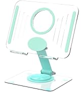 OGMAPLE Tablet Stand, 360° Rotatable Desk Stands for iPad Compact Portable Acrylic Tablet Holder ...