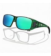 LVIOE Over Glasses Sunglasses Wrap Around Polarized Sunglasses for Men Women Fit Over Prescriptio...