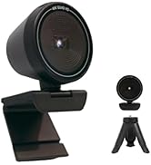 Combess Webcam for PC 4K Webcam with Microphone and Speaker, 85°FOV Web Camera for Desktop with P...