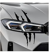 YTFRL 2 PCS Car Claw Mark Stickers, Monster Claw Headlight Decals Waterproof Vinyl Sticker, Strip...