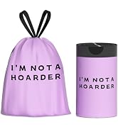 4 Gallon Trash Bags Drawstring, Portable Small Trash Bags with Printed Letter Design, Tear-Free, ...