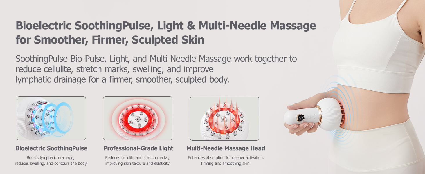 lymphatic drainage massager; stretch marks removal; body sculpting machine; cellulite massager