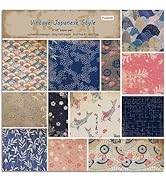 LZBRDY Vintage Japanese Style 6"X6" Junk Journal Decorative Craft Paper Pad, 24 Sheet Single-Side...