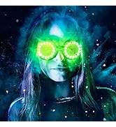 GloFX Led Pixel Pro Goggles | 350 Epic Modes | Programmable Rechargeable Light Up Edm Music Festi...