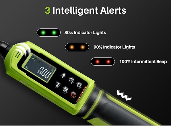 3 Intelligent Alerts of Digital Torque Wrench