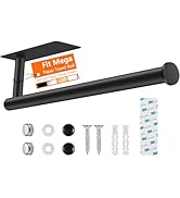 UREZORGEAR 2nd Gen Paper Towel Holder Under Cabinet No Drilling, [More Sturdy] Self Adhesive or D...
