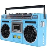 Portable Cassette Tape Player - Retro Cassette Player, FM MW SW1 SW2 Radio Stereo, Bluetooth Case...