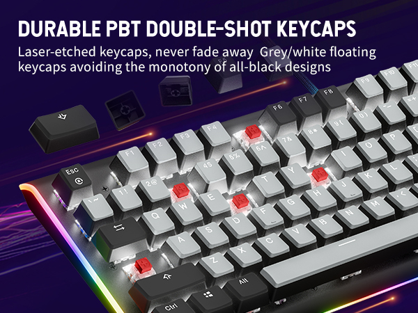 Durable PBT Double-Shot Keycaps