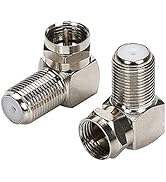 TLS.eagle F Type Right Angle 90 Degree Male to Female Cable Connector Coax Adapter Pack of 2