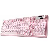 EWEADN V102 Wireless Keyboards, 98 Key Gaming Keyboard with Screen &amp; Media Knob, Custom RGB Backl...