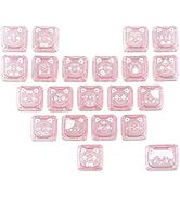 TYRIXKI 21 Keys Crystal Jelly Transparent Keycaps, PC Material Meow Meow Squad Cute Heart Shaped ...