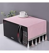 Microwave Oven Top Cover Dustproof Machine Protector Decorative Kitchen Appliance Cover - Pink