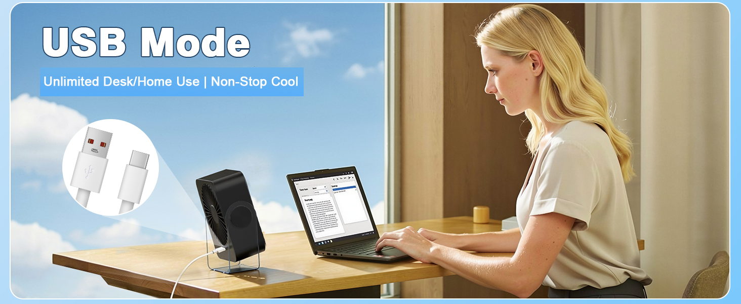 rechargeable fan usb fan small desk fan