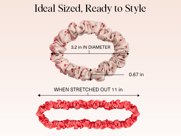 Kitsch Satin Scrunchies for Women - No Crease Hair Ties for Girls
