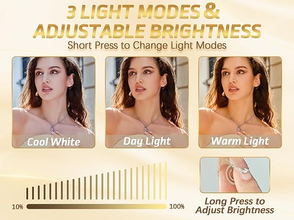 round mirror with light