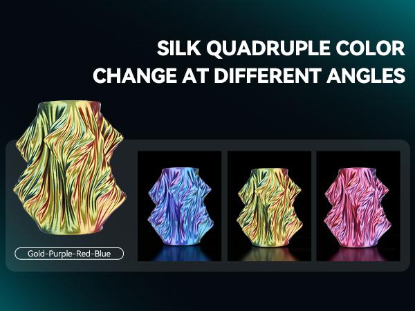 sunlu 3d printer filament quadruple silk filament color changing multicolored multi color sunlu silk