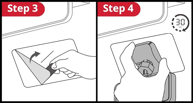 Step-3 and 4 mount dash cam adhesive
