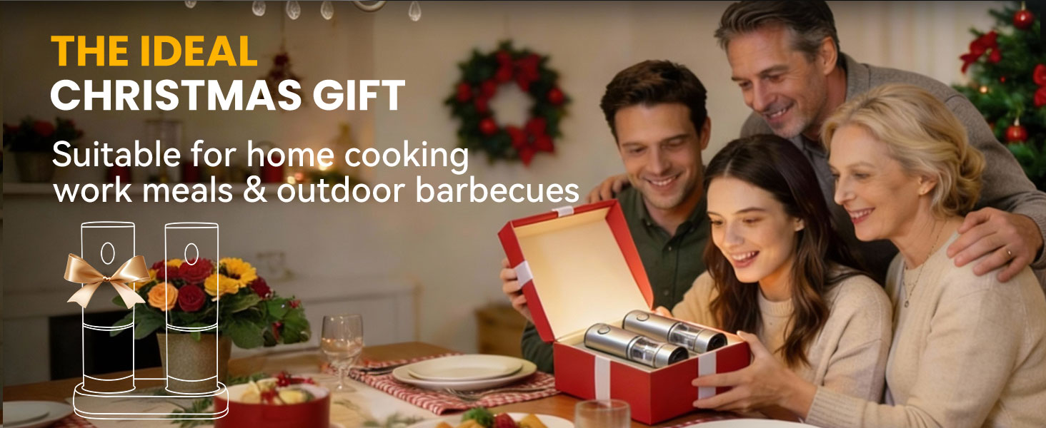 Electric Salt and Pepper Grinder Set