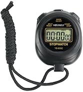 MOSTRUST Digital Simple Stopwatch Timer, Single Lap Stopwatch Countdown Timer with On/Off, AAA Ba...