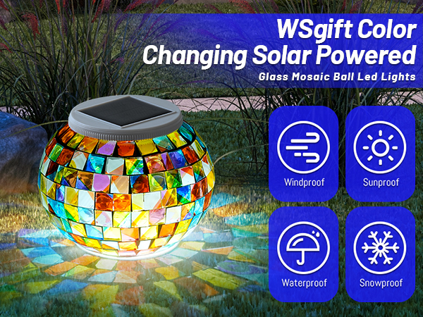 mosaic solar lights outdoor solar garden lights