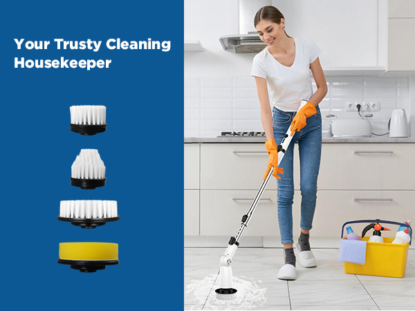 electric spin scrubber brush power brush floor scrubber