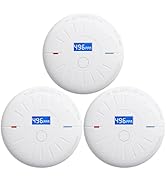 3 Pack 10 Year Battery Operated Smoke and Carbon Monoxide Detector, Portable Fire Co Alarm for Ho...