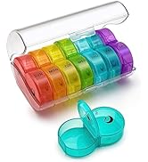 Weekly Pill Organizer 2 Times a Day, Large 7 Day Pill Case, Daily Vitamin Case Medicine Box, AM/P...