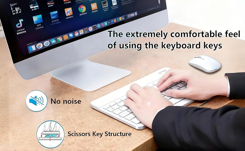 The extremely comfortable feel of using the keyboard keys