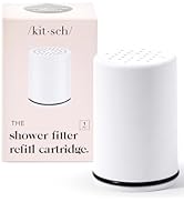 Kitsch Filtered Shower Head Replacement Cartridge- Shower Head, Water Filter Softener For Hair Na...
