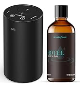 Waterless Essential Oil Diffuser, Rechargeable Scent Diffusers with Diffuser Oil, Fragrance Oil, ...