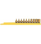 Mayhew Tools 16004 Titanium-Coated Low-Profile Dual Drive Set, SAE Hex, 10-Piece