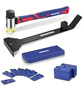 WORKPRO 43PC Laminate Flooring Installation Kit- Rubber Mallet with Fiberglass Handle, 17” Heavy ...