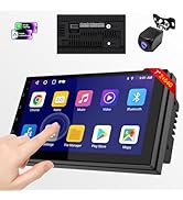 Haudio Car Accessories 7" HD Double Din Car Stereo with Carplay &amp; Android Auto, 2+64G Car Audio R...