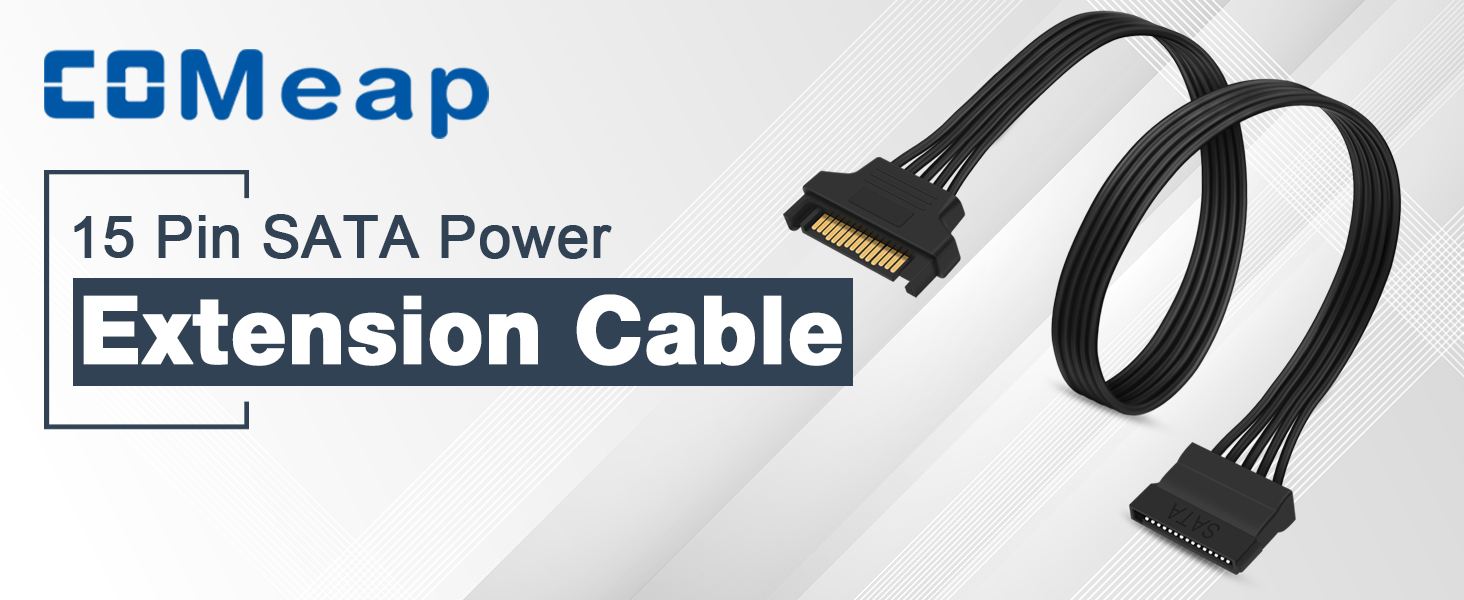 15 Pin SATA Power Extension Cable