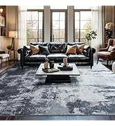 YJ.GWL Washable Area Rug 5x7, Modern Abstract Living Room Rug Non-Slip Bedroom Rugs Soft Low Pile...
