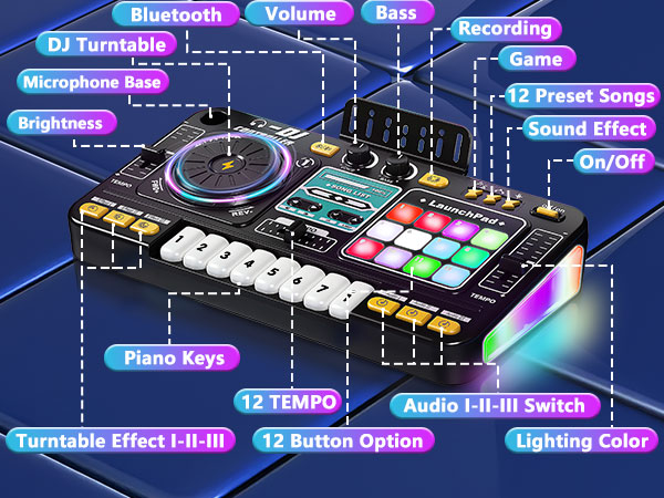 kids dj mixer set