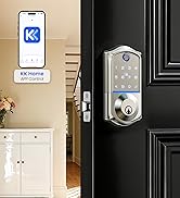 Veise VE017 Fingerprint Smart Door Lock, App Control, 7-in-1 Keyless Entry, Auto Lock, Emergency ...