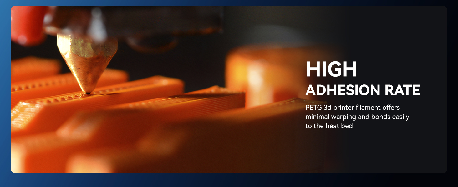 Close-up demonstration of high adhesion technology, showing application on orange surface with text overlay highlighting adhesion properties.