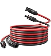 KNMIPJD 10AWG(6mm²) Solar Extension Cable with Sheath,Twin Wire 20 FT Solar Panel Extension Cable...