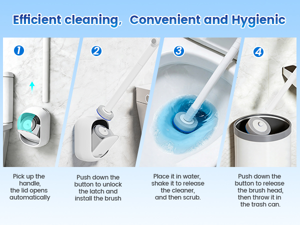 toilet brush and holder set