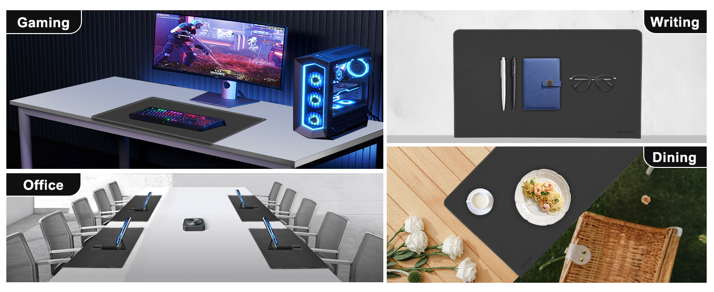 waterproof desk mat office edge protection