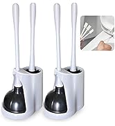 Toilet Brush and Holder Set with Strong Bristles,Sturdy Cleaning Toilet Bowl Cleaner Brush Set fo...