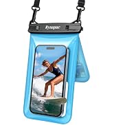 Rynapac IPX8 Waterproof Phone Pouch Floating, [Up to 8.5''] Double Space Waterproof Phone Case wi...